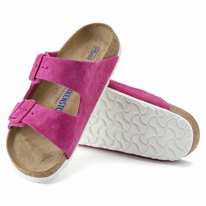 1021433 Arizona Suede Fuchsia Tulip SFB Arizona Shearling Sandals