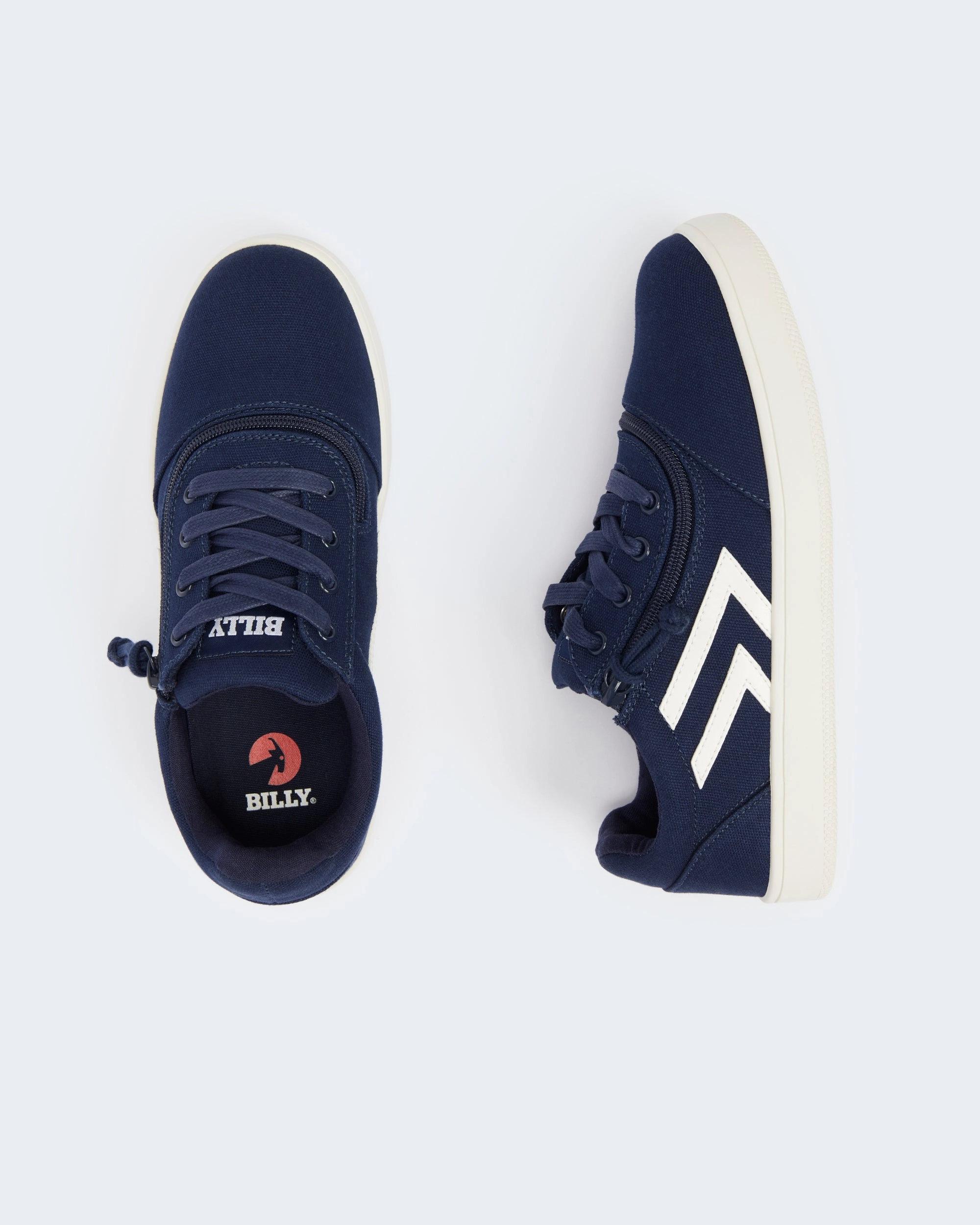 CS Low Rise (Men) - Navy/White Vegan Suede Skate Shoes