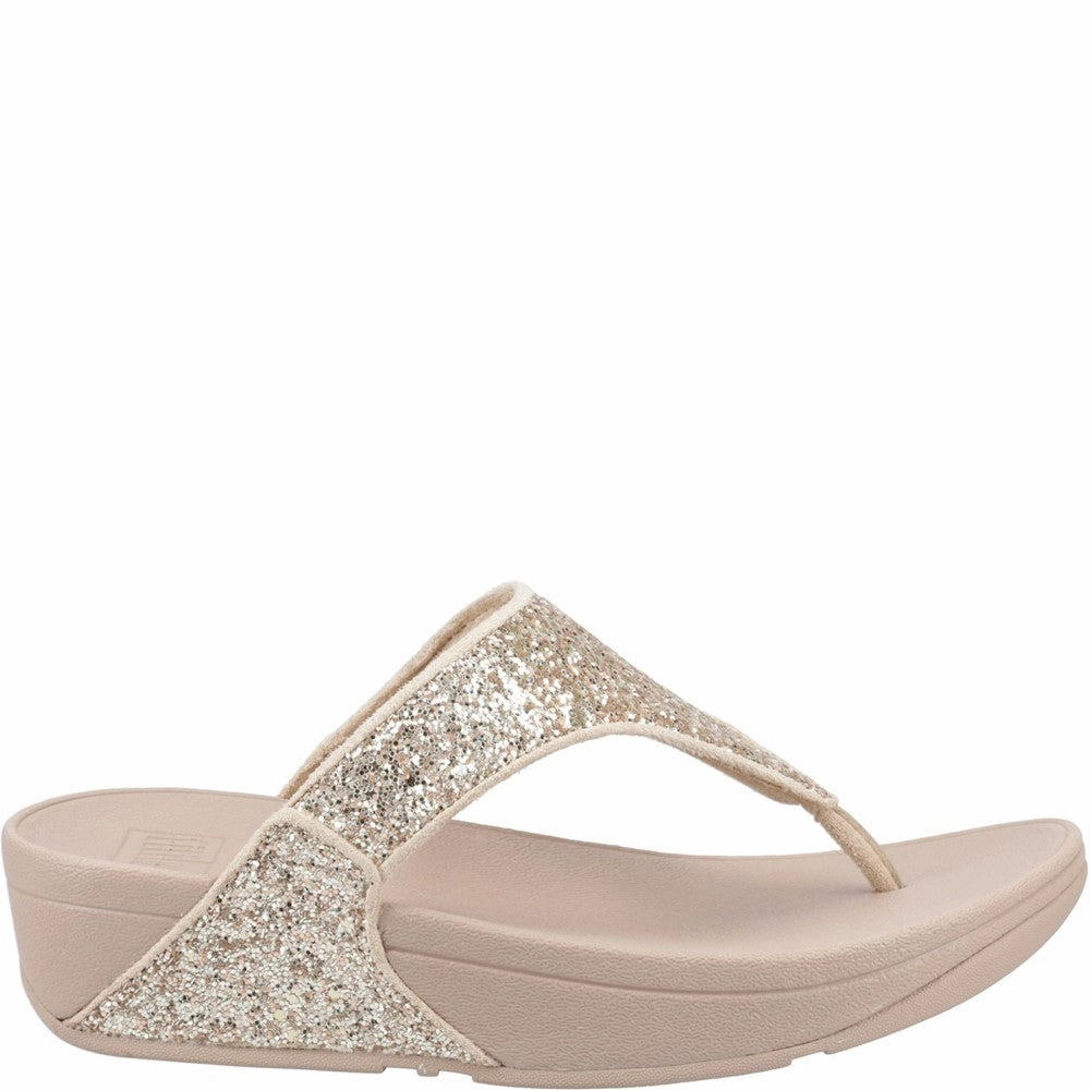 Fitflop Lulu Glitter Toe-Post Sandals Sliders Or Flip Flops