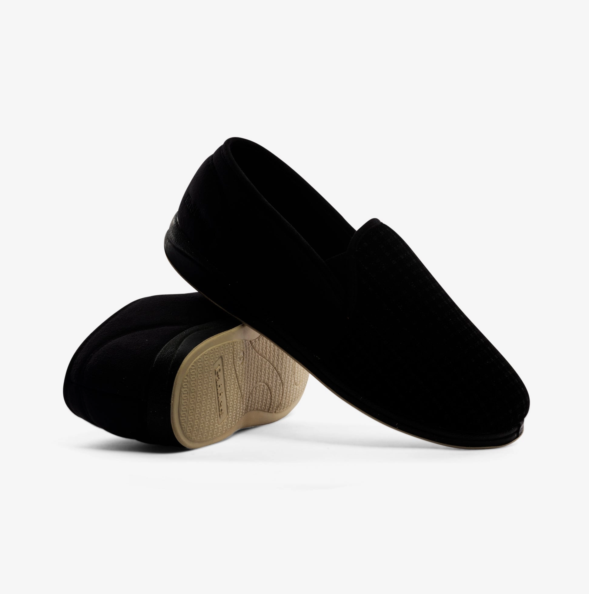 Padders ALBERT Mens (G Fit) Full Slippers Black Check Hot Wheels Slippers