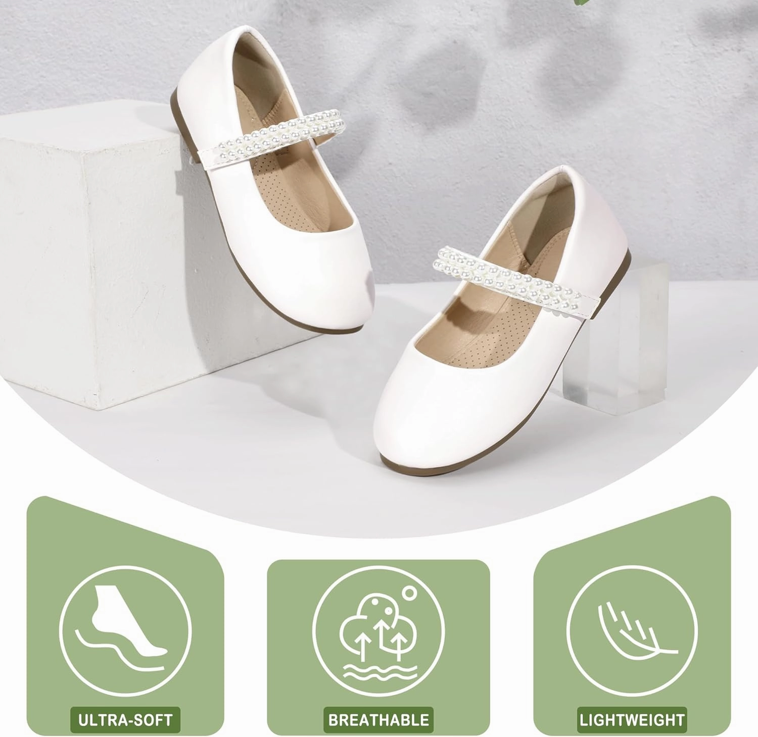 Asics Fluidride Shoes PANDANINJIA Flower Girl Shoes Toddler Little Kid Ballet Flats Pearls Wedding Party Mary Jane Girls Dress Shoes