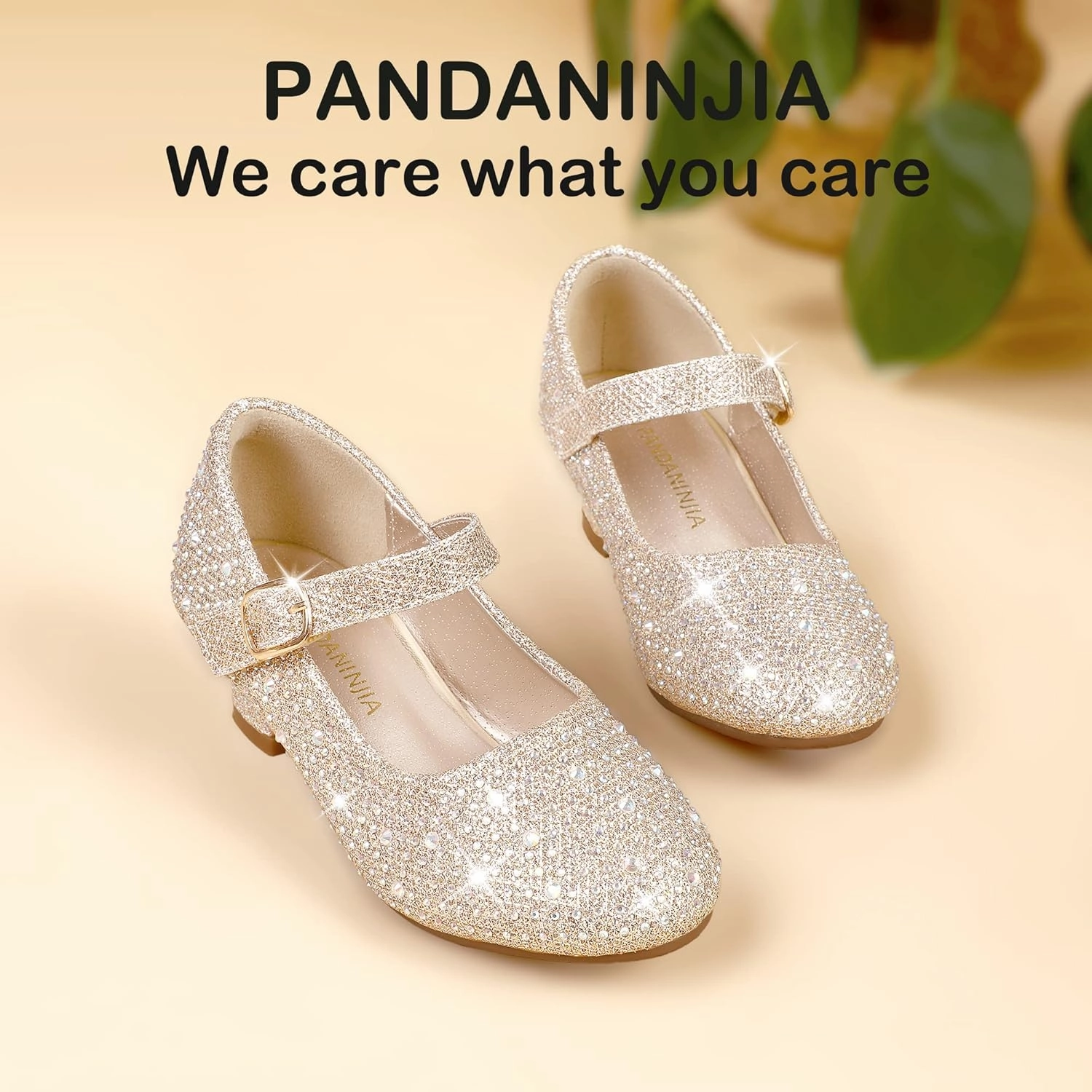 PANDANINJIA Molly Girls Dress Shoes Mary Jane Heels Flower Wedding Party Back to School Pump Shoes for Toddler Little Kid Asics Haikyuu Volleyball Shoes