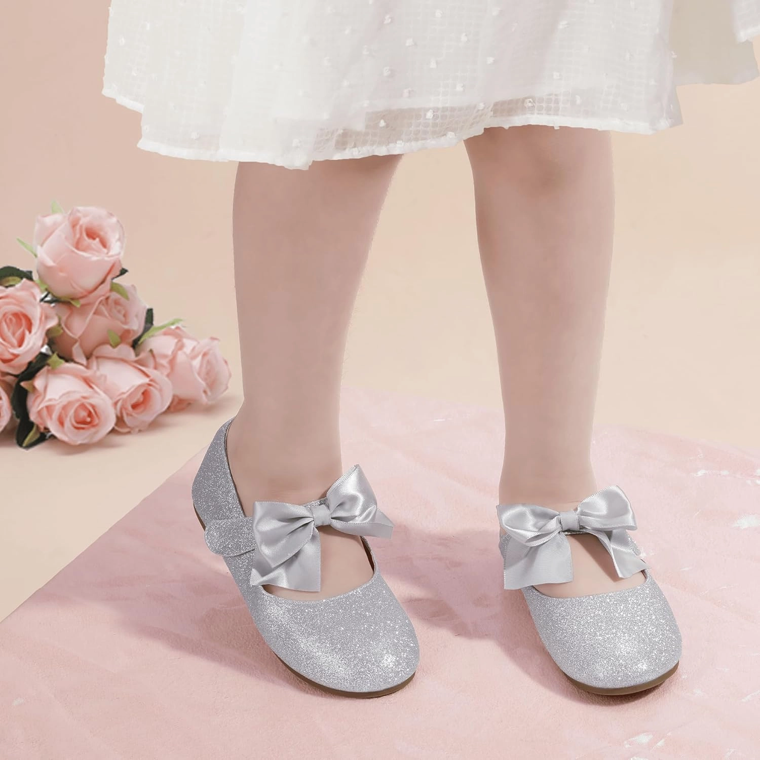 Asics Shoes Turkey PANDANINJIA Toddler Dress Shoes Bowknot Mary Jane Shoes Girls Ballet Flats for Kids Wedding Party Uniform Church Shoes