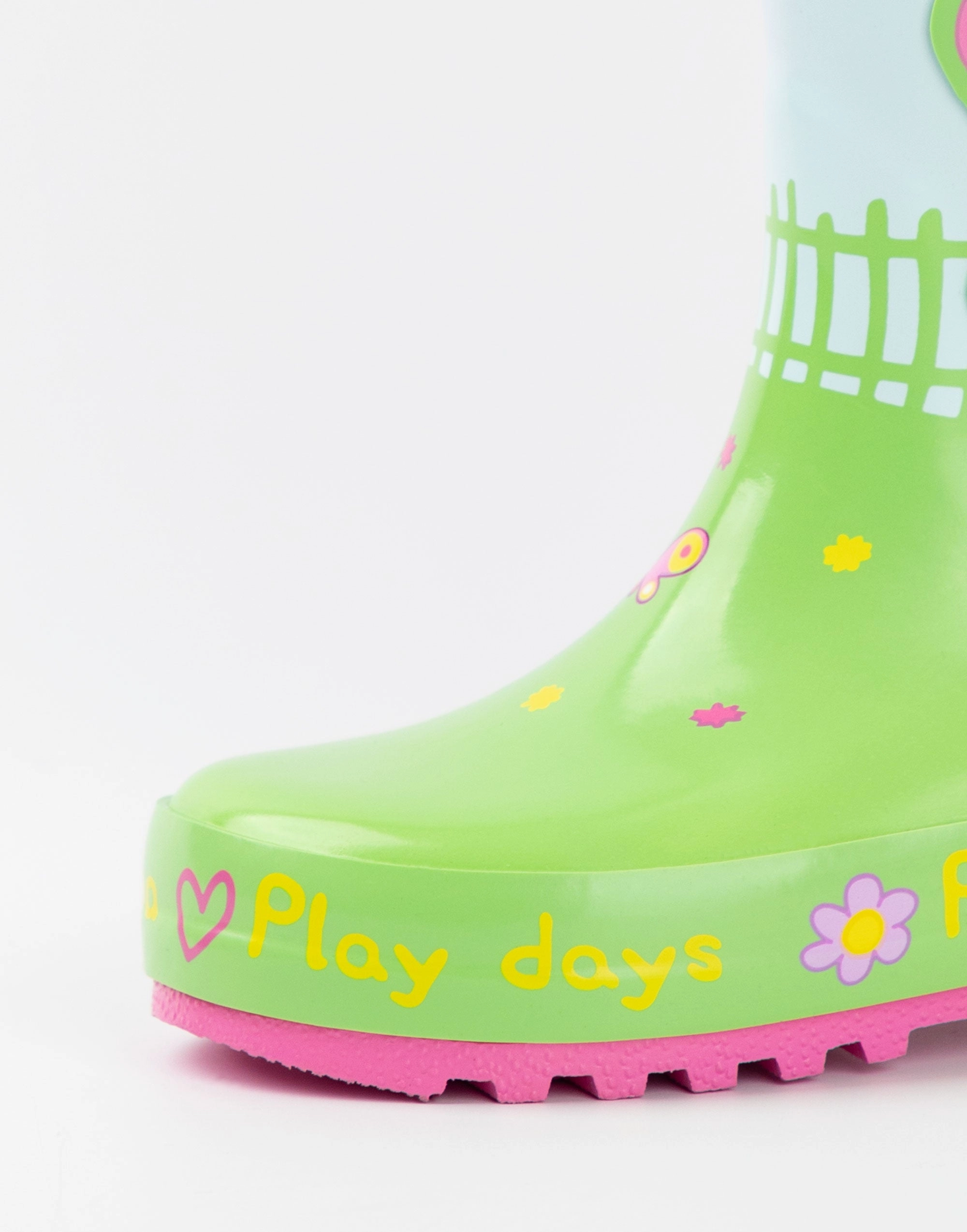 Peppa Pig Kids Wellington Boots with Handles Wide Width Cowboy Boots