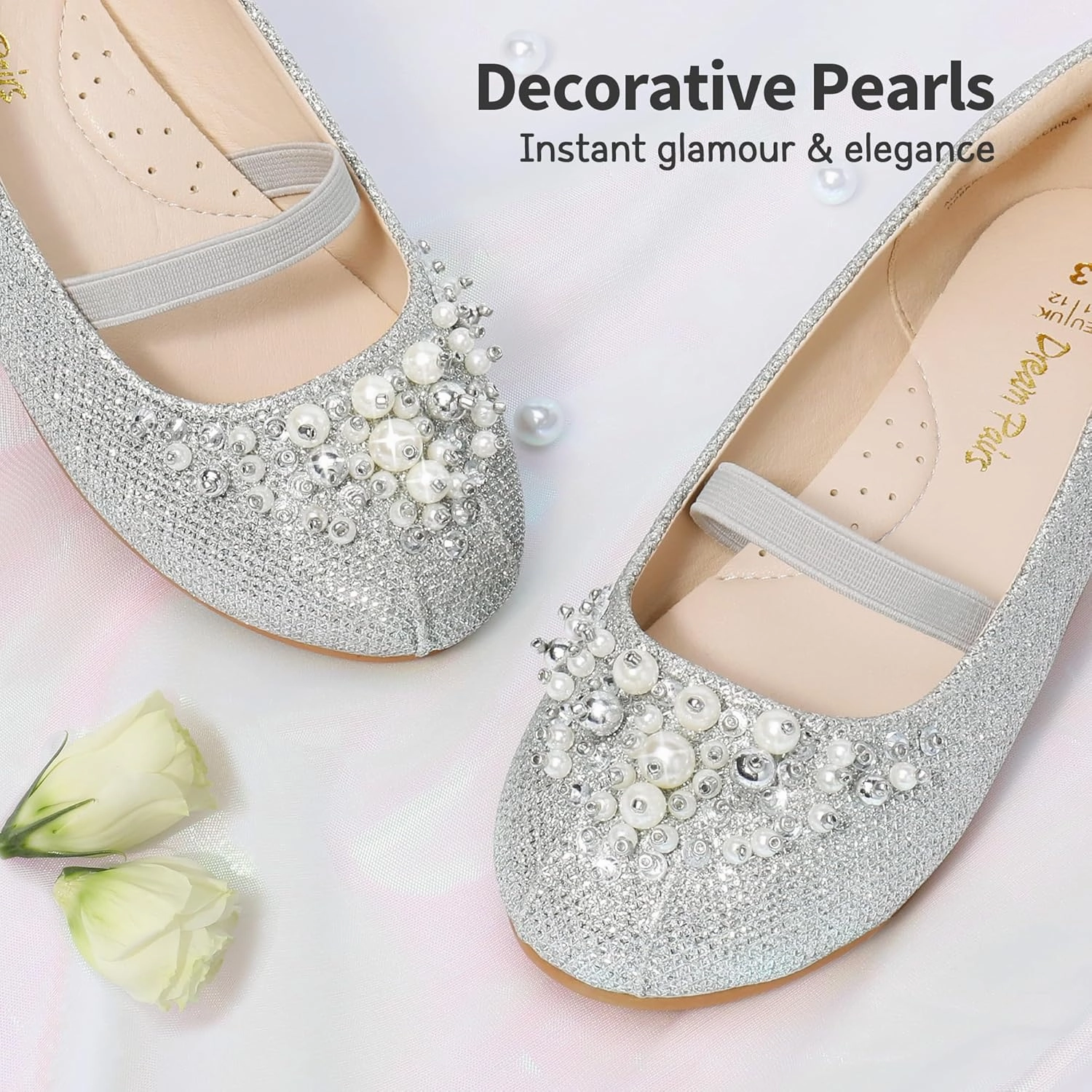 DREAM PAIRS Girls Ballet Flats Flower Shoes Mary Jane Ballerina Flat Dress Shoes for Daily/Wedding/Party Asics Gel Game 8 Tennis Shoes