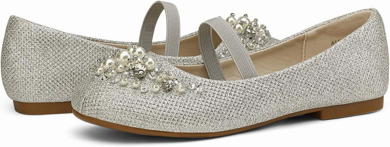 Asics Preschool Running Shoes DREAM PAIRS Girls Ballet Flats Flower Shoes Mary Jane Ballerina Flat Dress Shoes for Daily/Wedding/Party