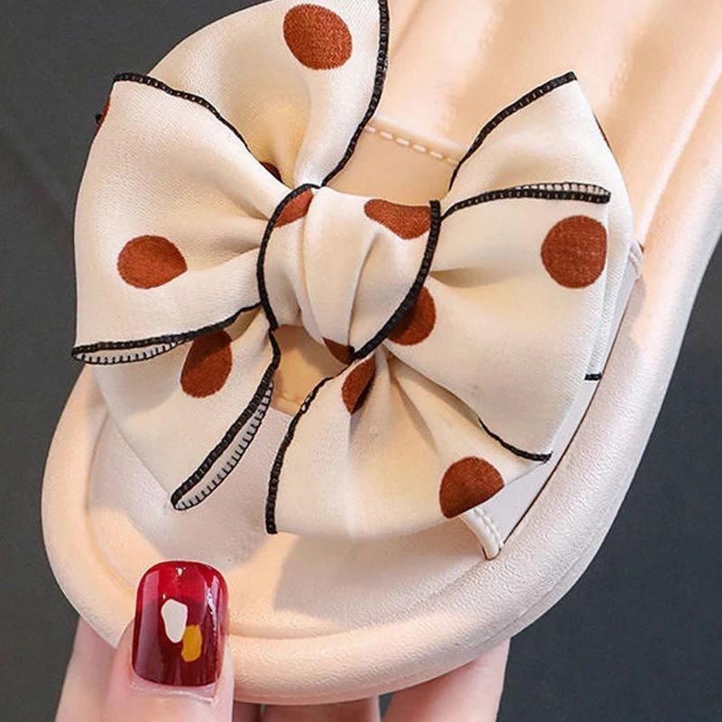 Kids polka knot Childrens Ugg Slippers