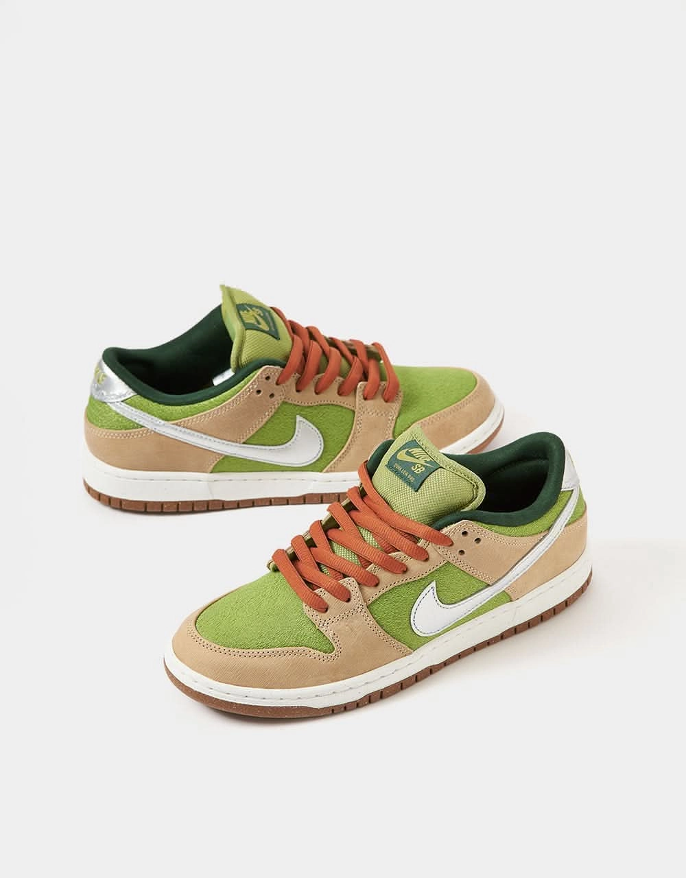 Mens Nike Shoes Nike SB 'Escargot' Dunk Low Pro WC Skate Shoes - Sesame/Metallic Silver-Pear-Fir