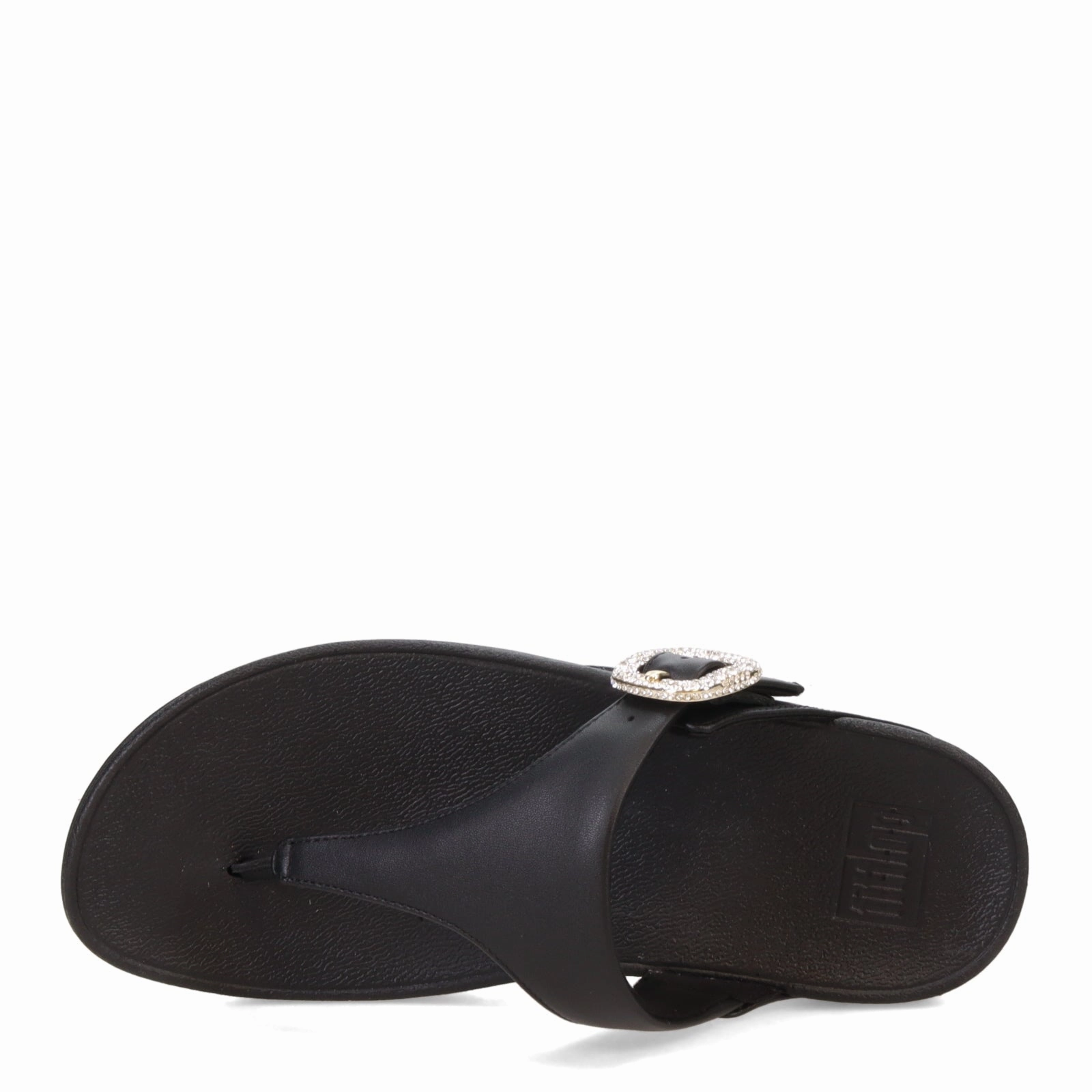 Women's FitFlop, Lulu Crystal Buckle Thong Sandal Extra Wide Flip Flops