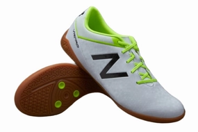 Soccer Cleats Without Laces New Balance Visaro Control IN Indoor Soccer Shoes - White/Tonix