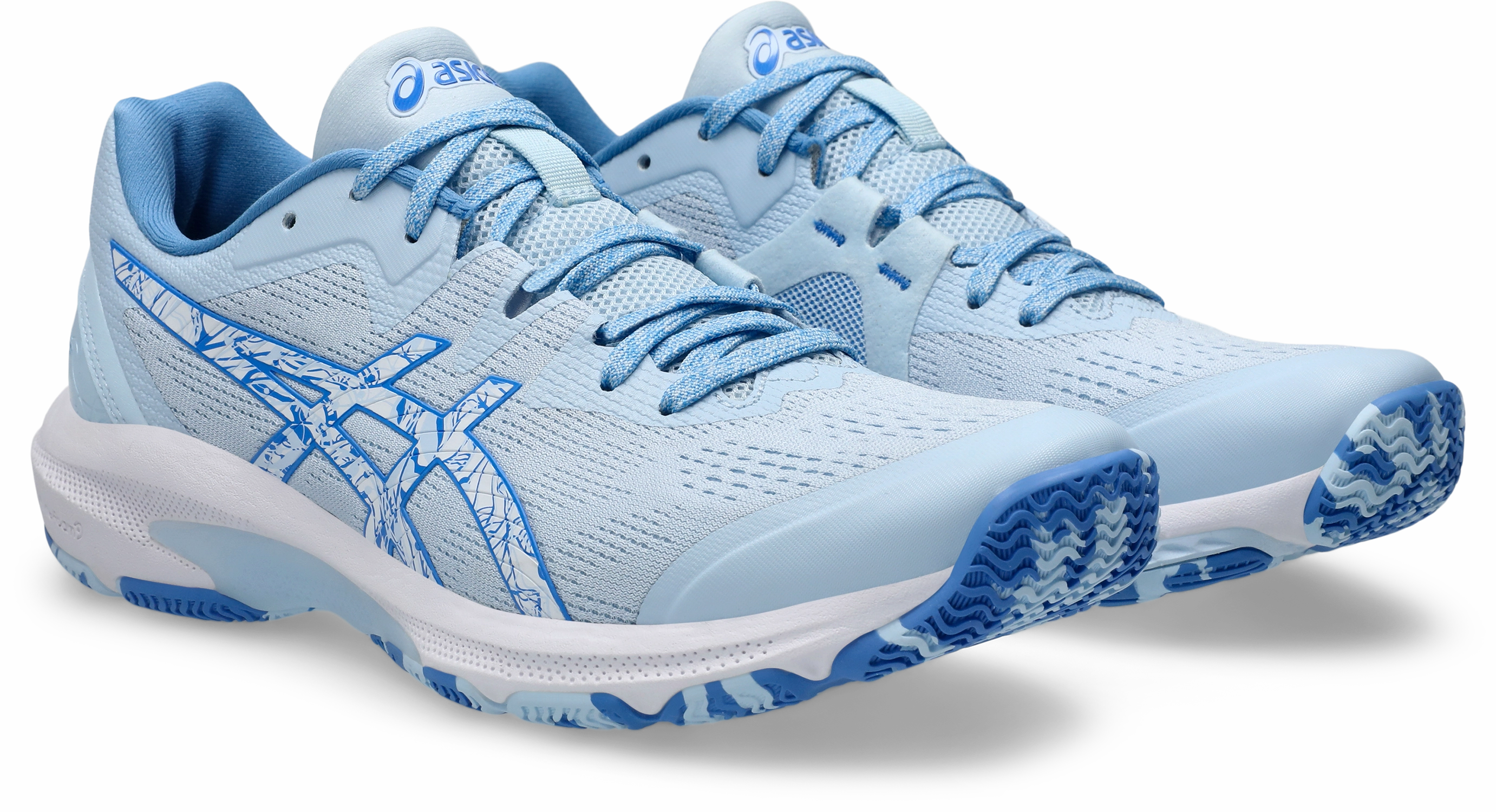 Asics Shoes In Store Near Me Asics Womens Netburner Shield - Light Blue/White