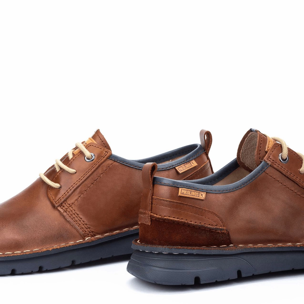 Oxfords Vs Derbies Pikolinos Rivas M3T-4232C1 Mens Cuero Brown Leather Lace Up Shoes