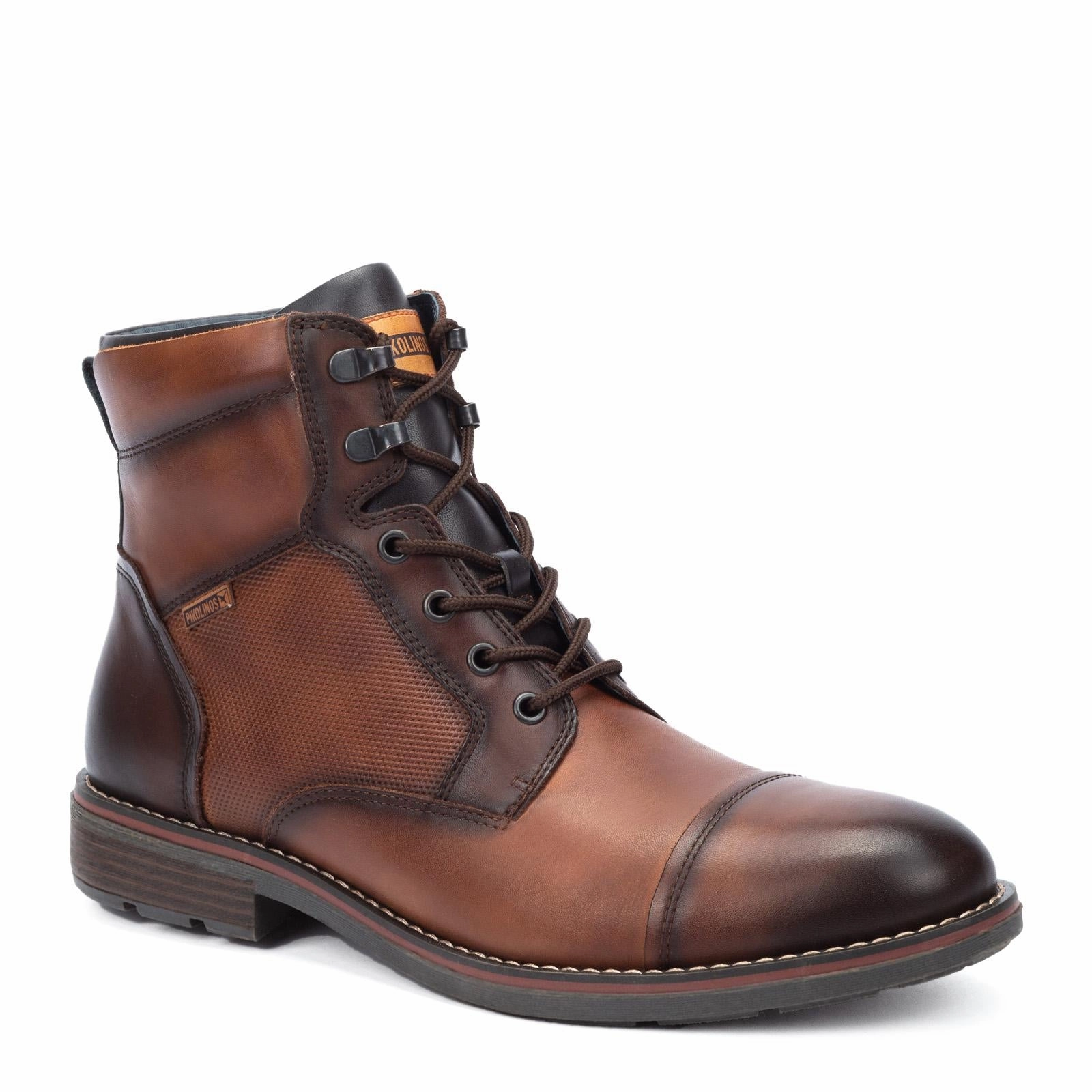 Pikolinos York M2M-8156C1 Mens Cuero Brown Leather Zip & Lace Ankle Boots Designer Boots On Sale