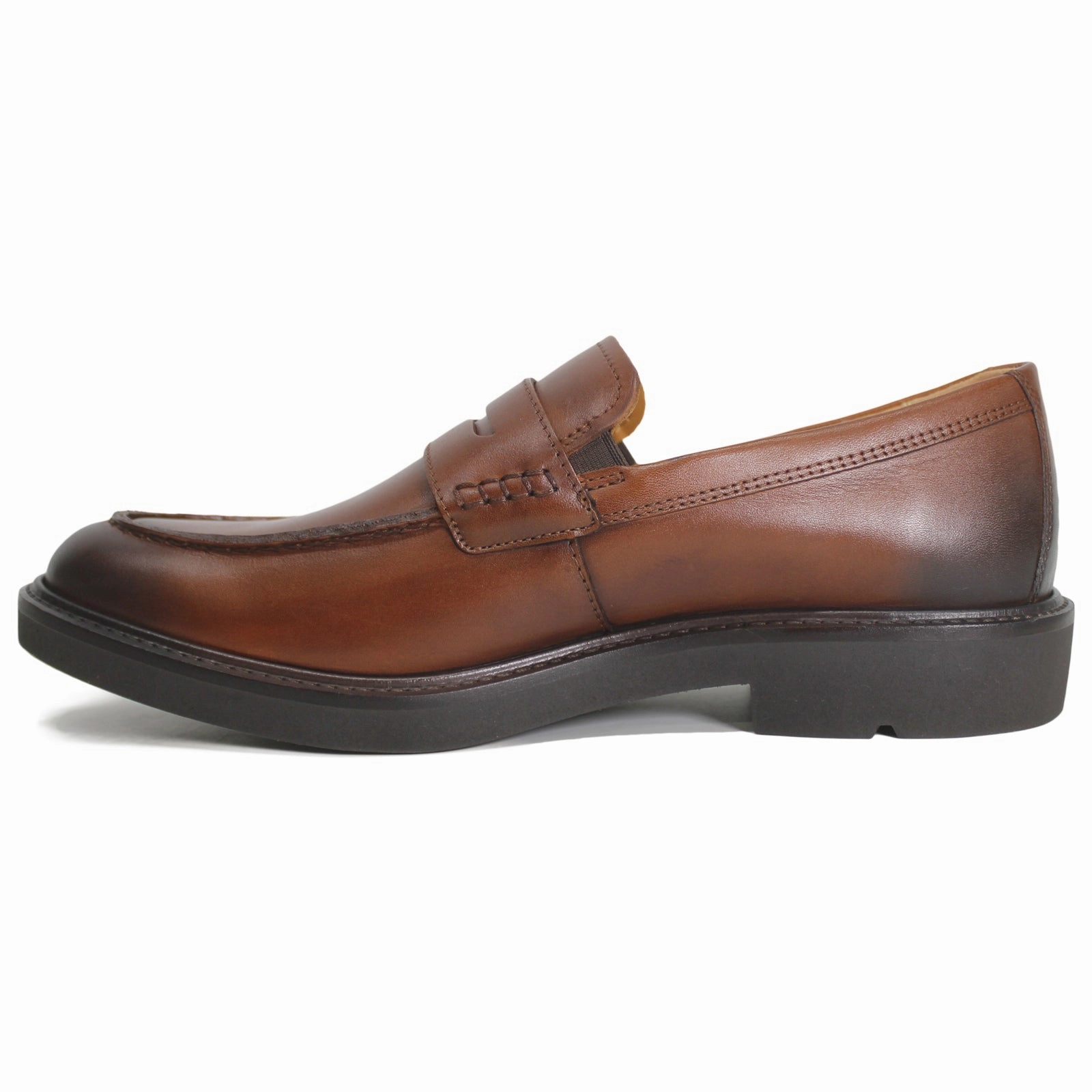 Ecco Metropole London 525654 Full Grain Leather Men's Cognac Slip On Trainers - UK 7.5 - US 7-7.5 Men - EU 41 For Travel