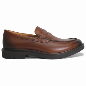 Ecco Metropole London 525654 Full Grain Leather Men's Cognac Slip On Trainers - UK 7.5 - US 7-7.5 Men - EU 41 Good First Walking Shoes