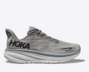 Hoka Mens Clifton 9 Wide - Harbor Mist/Black (1132210-HMBC) Good Walking And Running Shoes