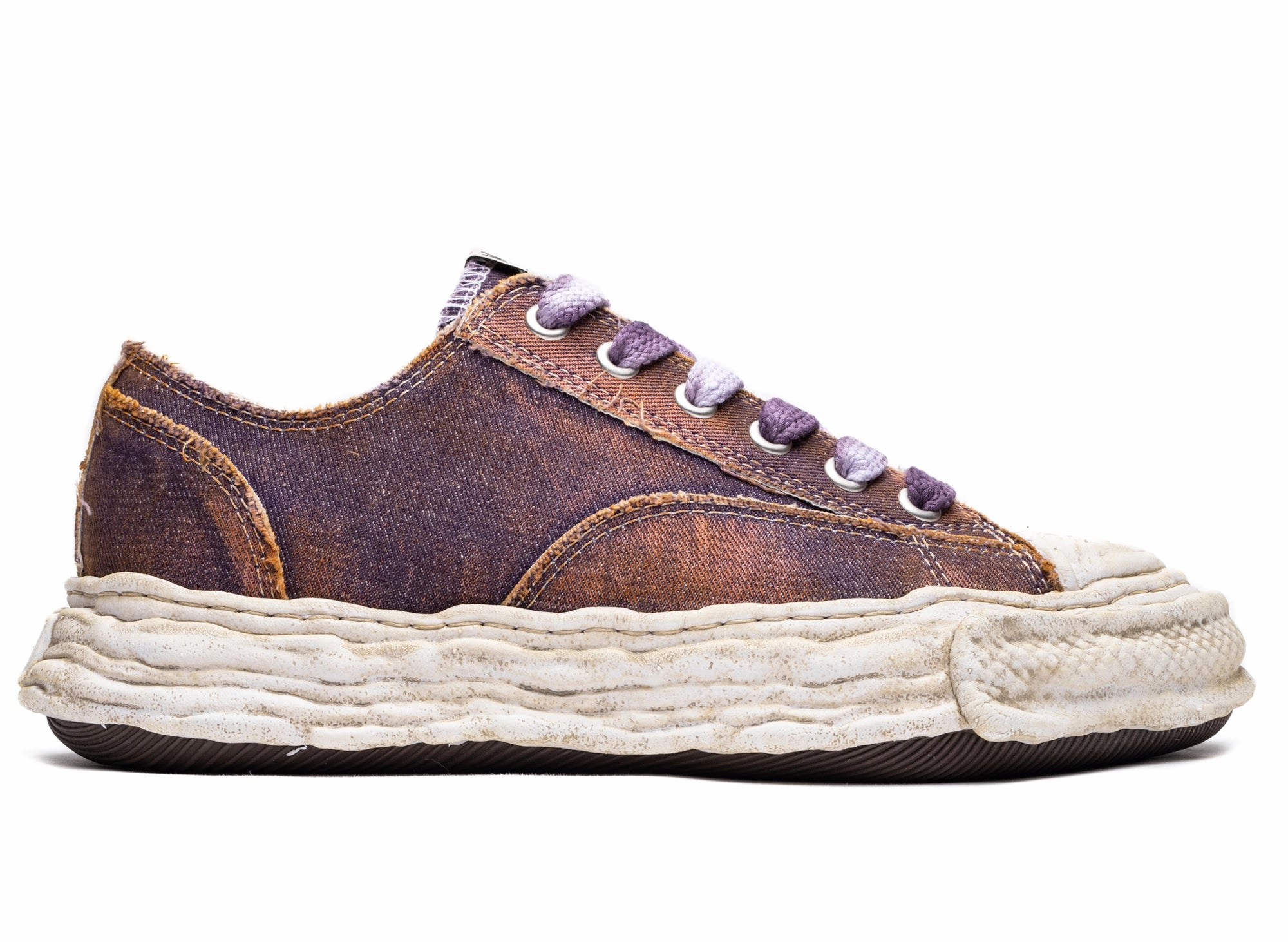 Maison Mihara Yasuhiro Denim Peterson Low in Purple Walk London Brogues