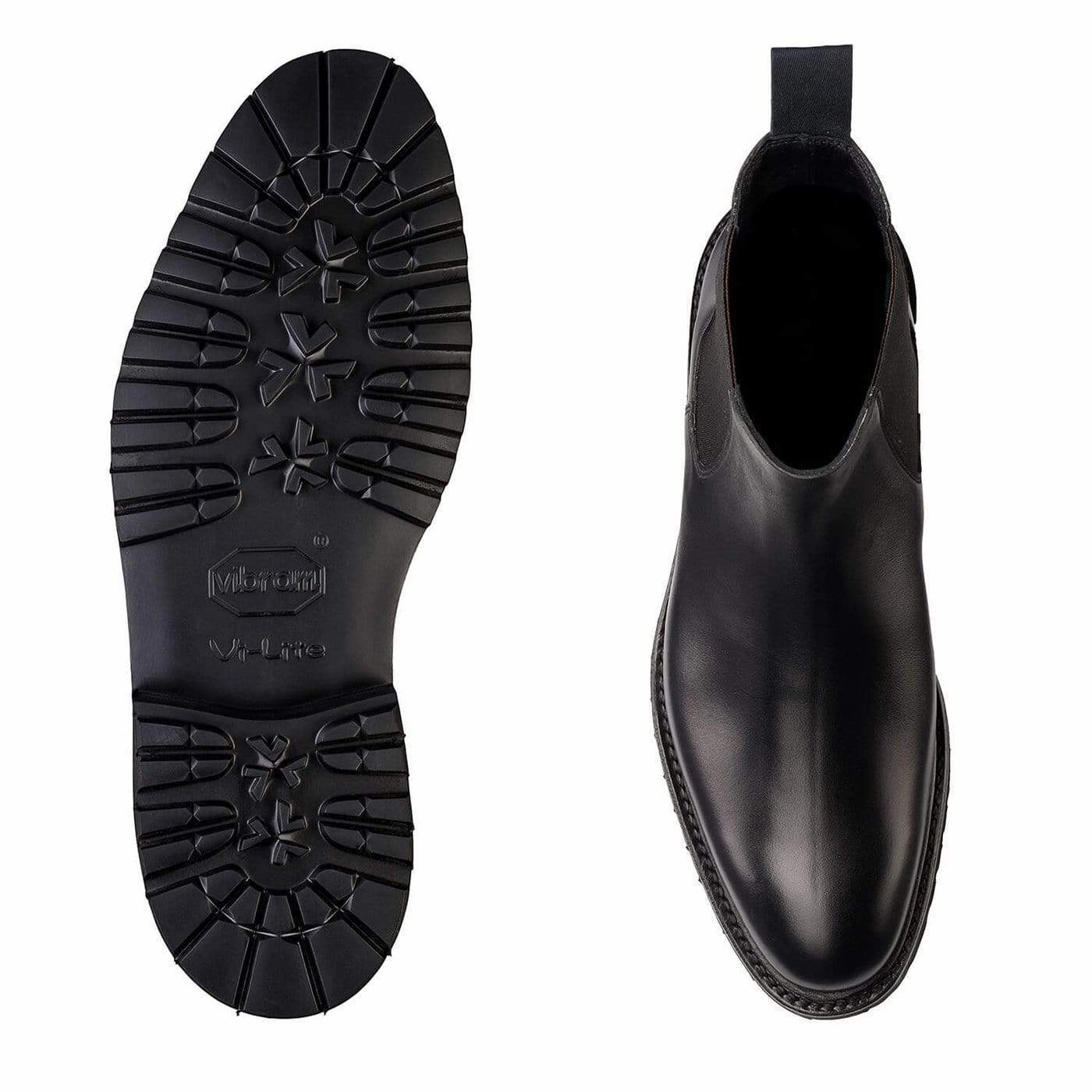 Short Chunky Chelsea Boots Poppy Black Calf