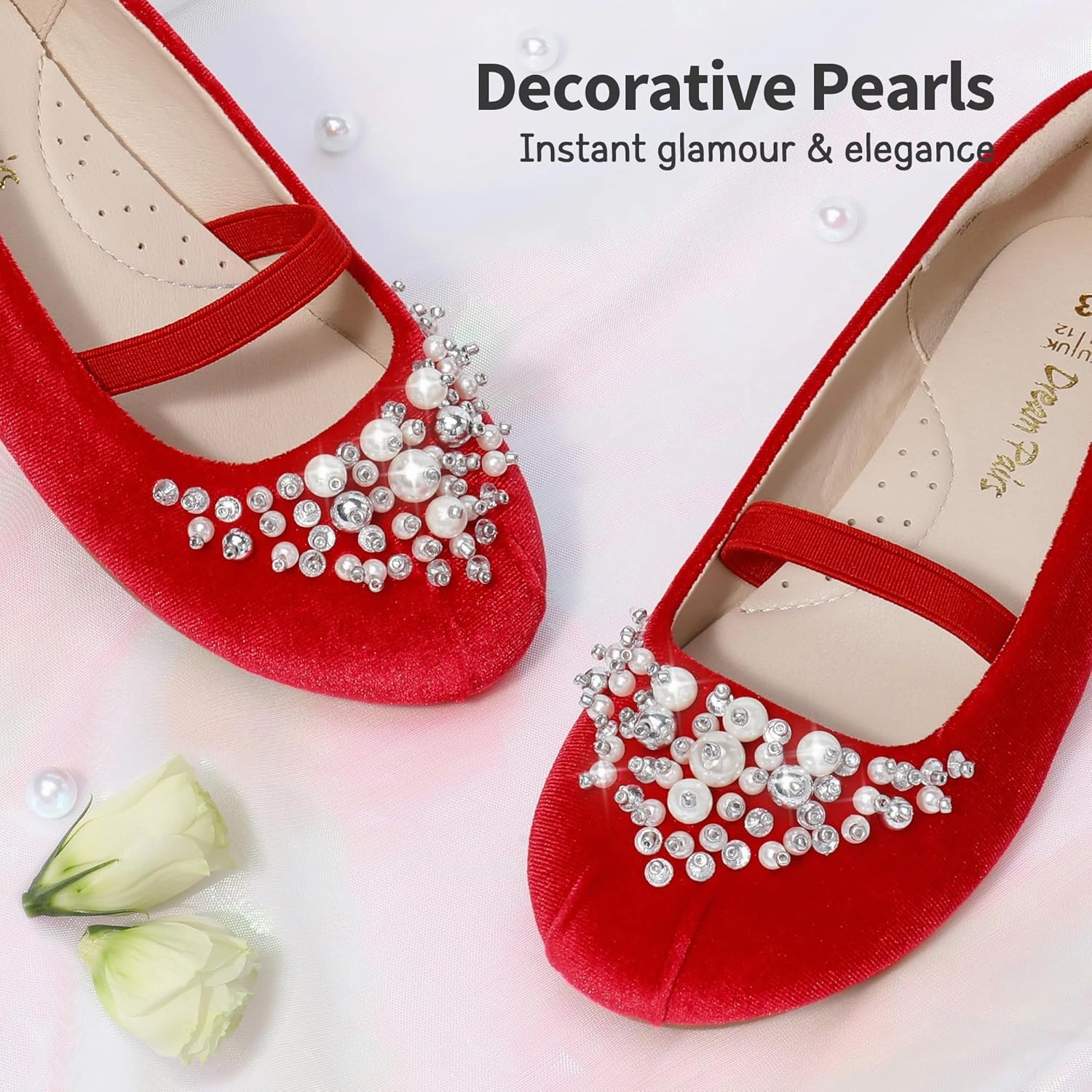 DREAM PAIRS Girls Ballet Flats Flower Shoes Mary Jane Ballerina Flat Dress Shoes for Daily/Wedding/Party Best Asics Racing Shoes