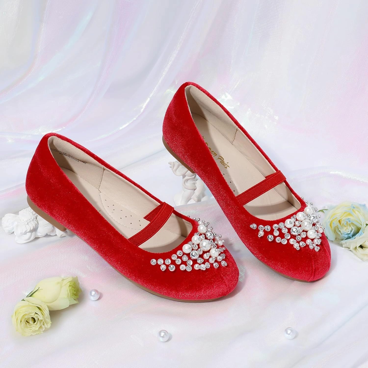 Asics Ultra Running Shoes DREAM PAIRS Girls Ballet Flats Flower Shoes Mary Jane Ballerina Flat Dress Shoes for Daily/Wedding/Party