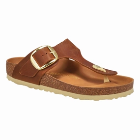 Gizeh Cognac Big Buckle Shoes Near Me