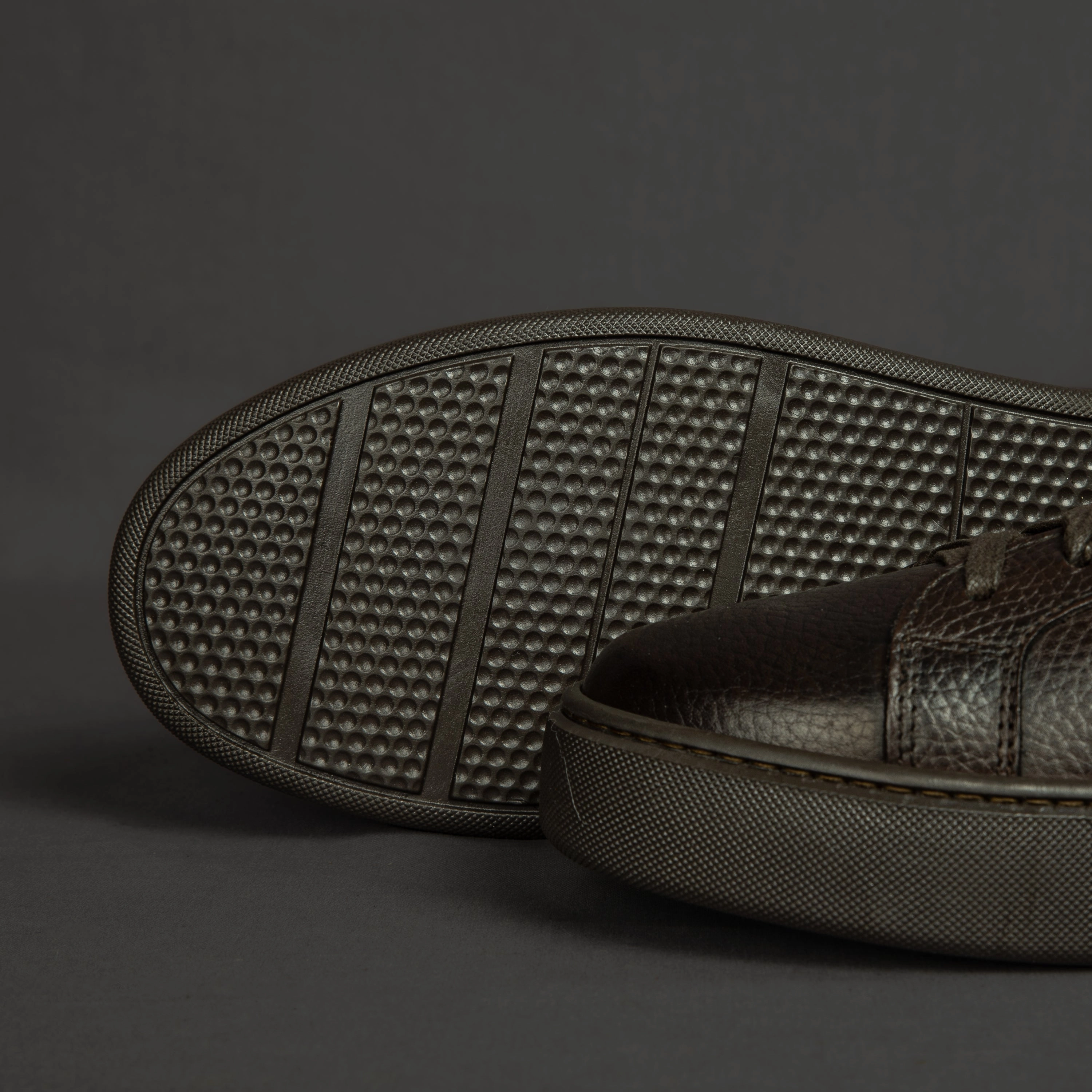 SN18 Brown Textured Lace-up Walking Shoes