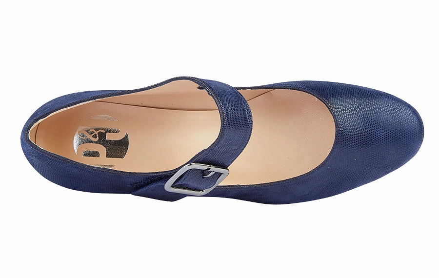 Lace Up Kitten Heel Ankle Boots P&J Harley Navy