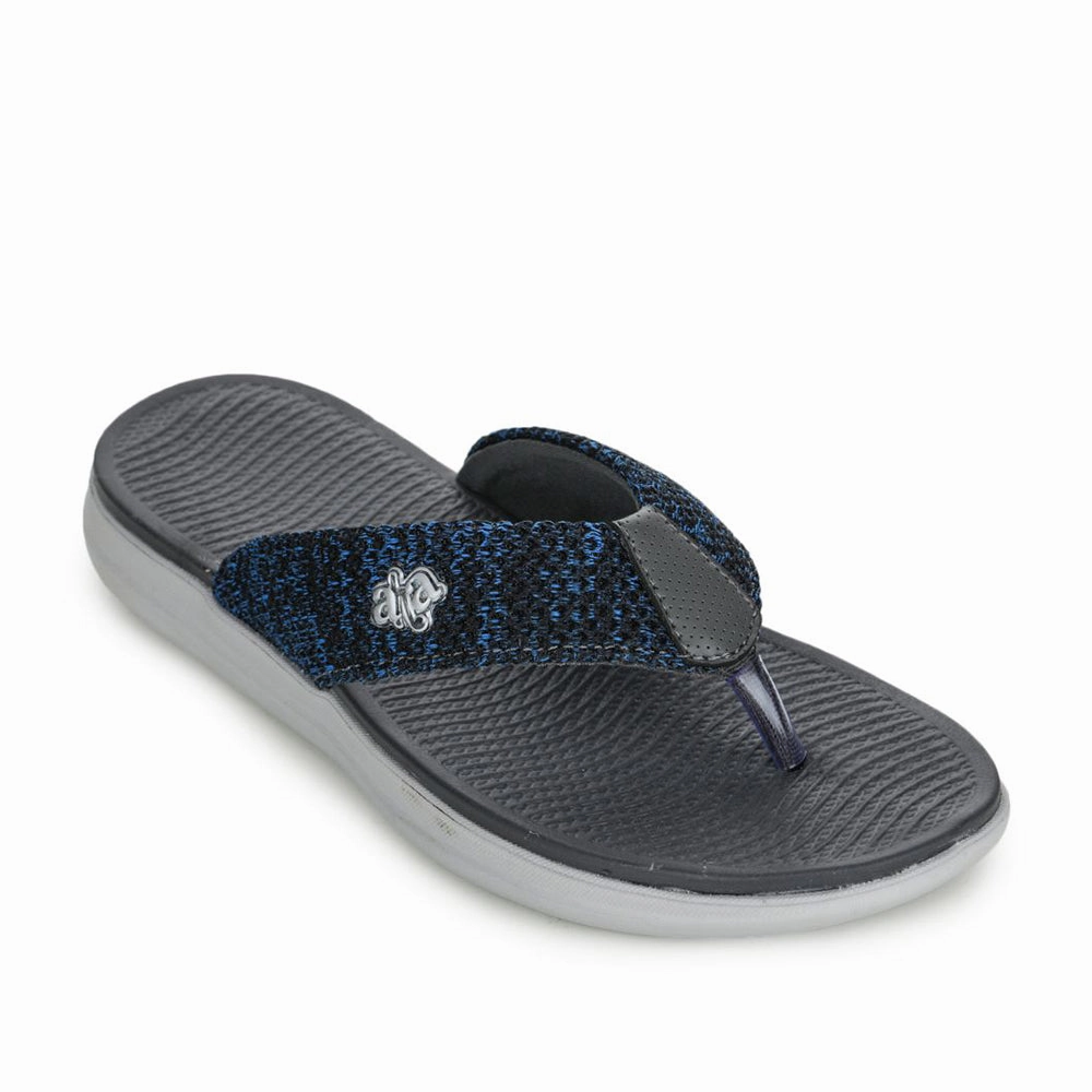 A-HA Casual Sea Blue Flip Flop For Women KIARA-1 By Liberty Checkerboard Flip Flops