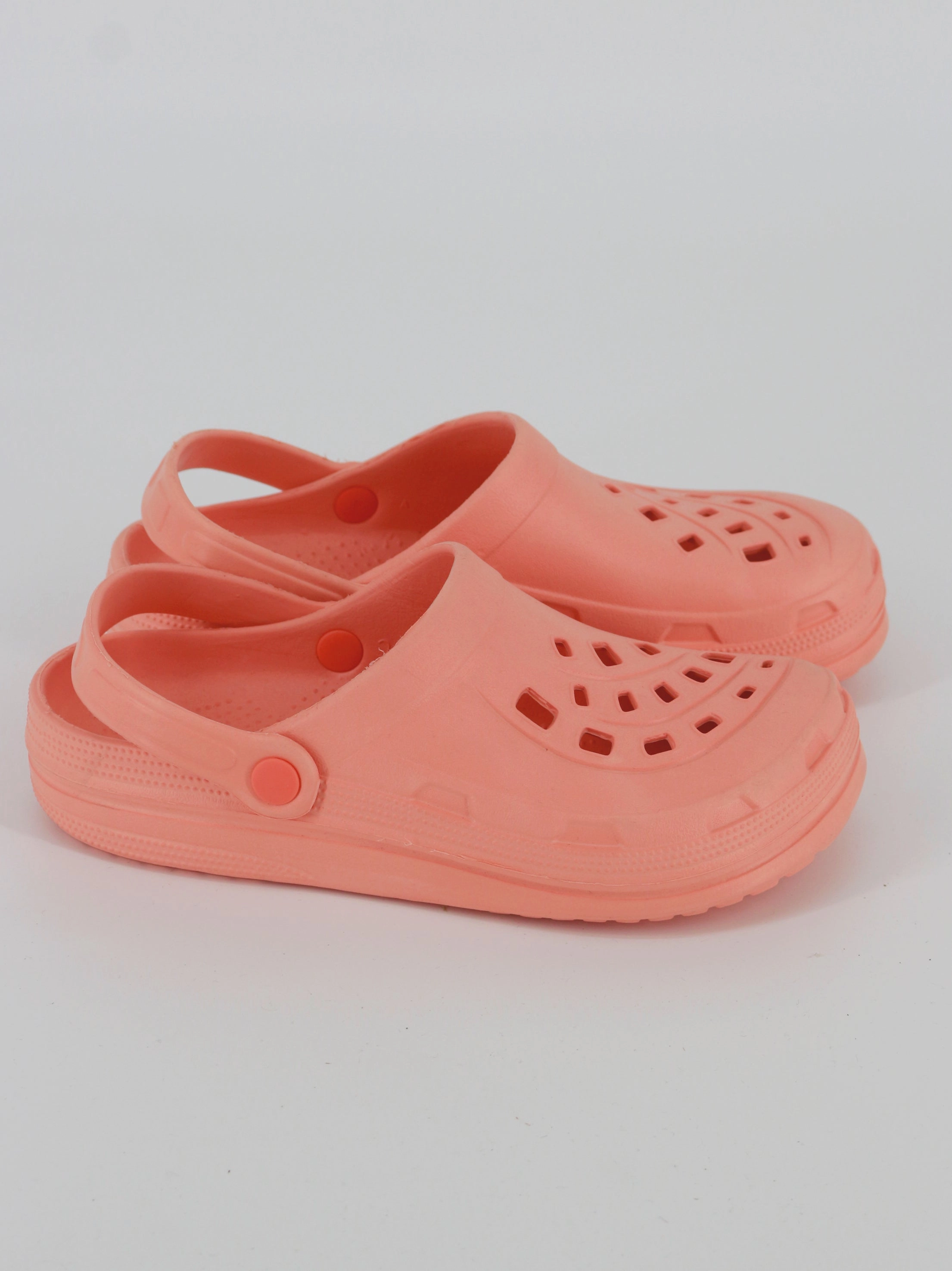 Kids Girls Plain Clogs Sandals,Peach Ora Slides