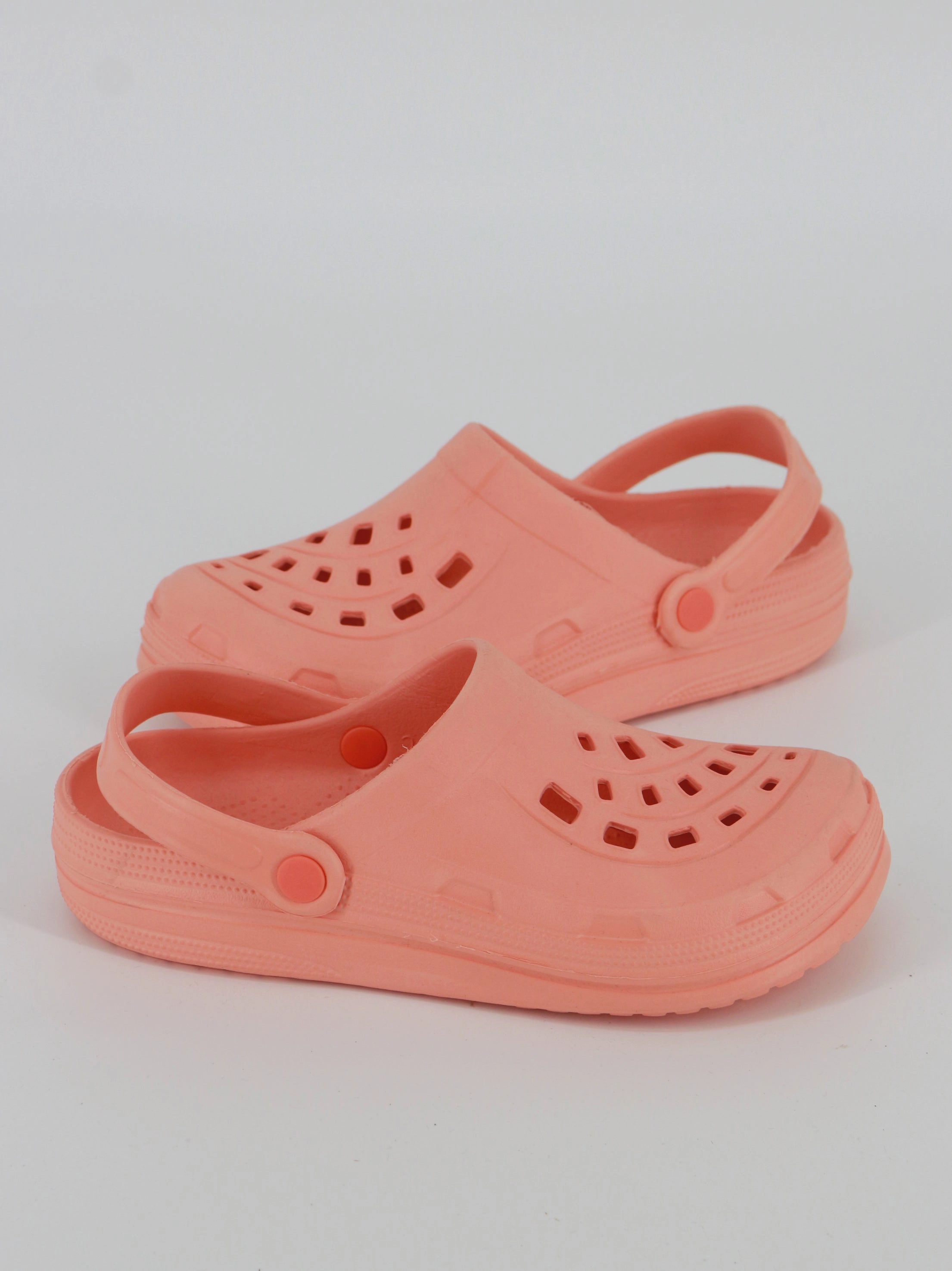 Kids Girls Plain Clogs Sandals,Peach Discontinued Slippers Clearance Sale