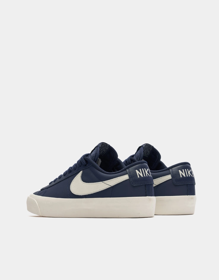 Seahawks Nike Shoes Nike SB Zoom Blazer Low Pro GT Skate Shoes - Blue Void/Sail-Blue Void