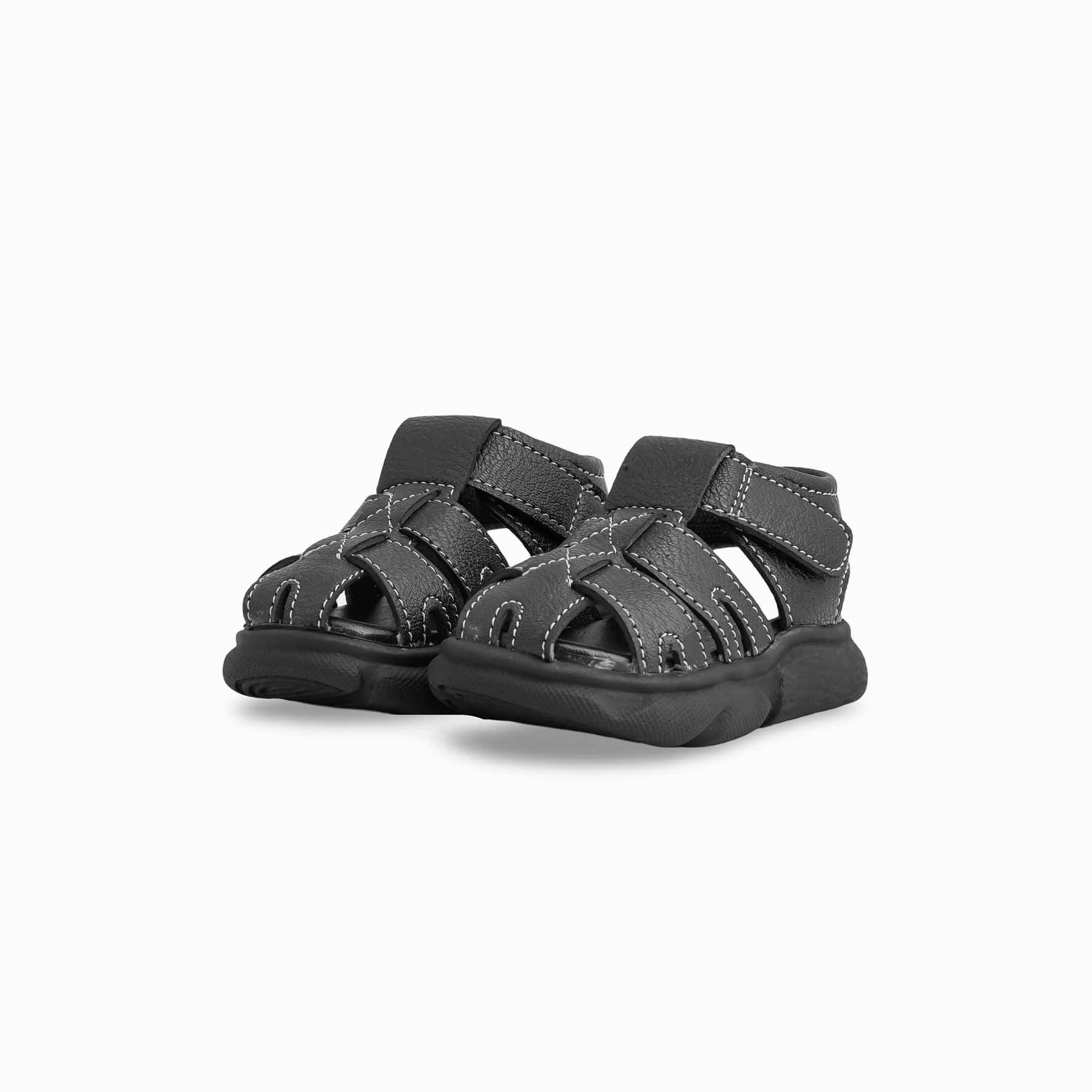 Slipper Sandals Boys Black Formal Sandal KD4864
