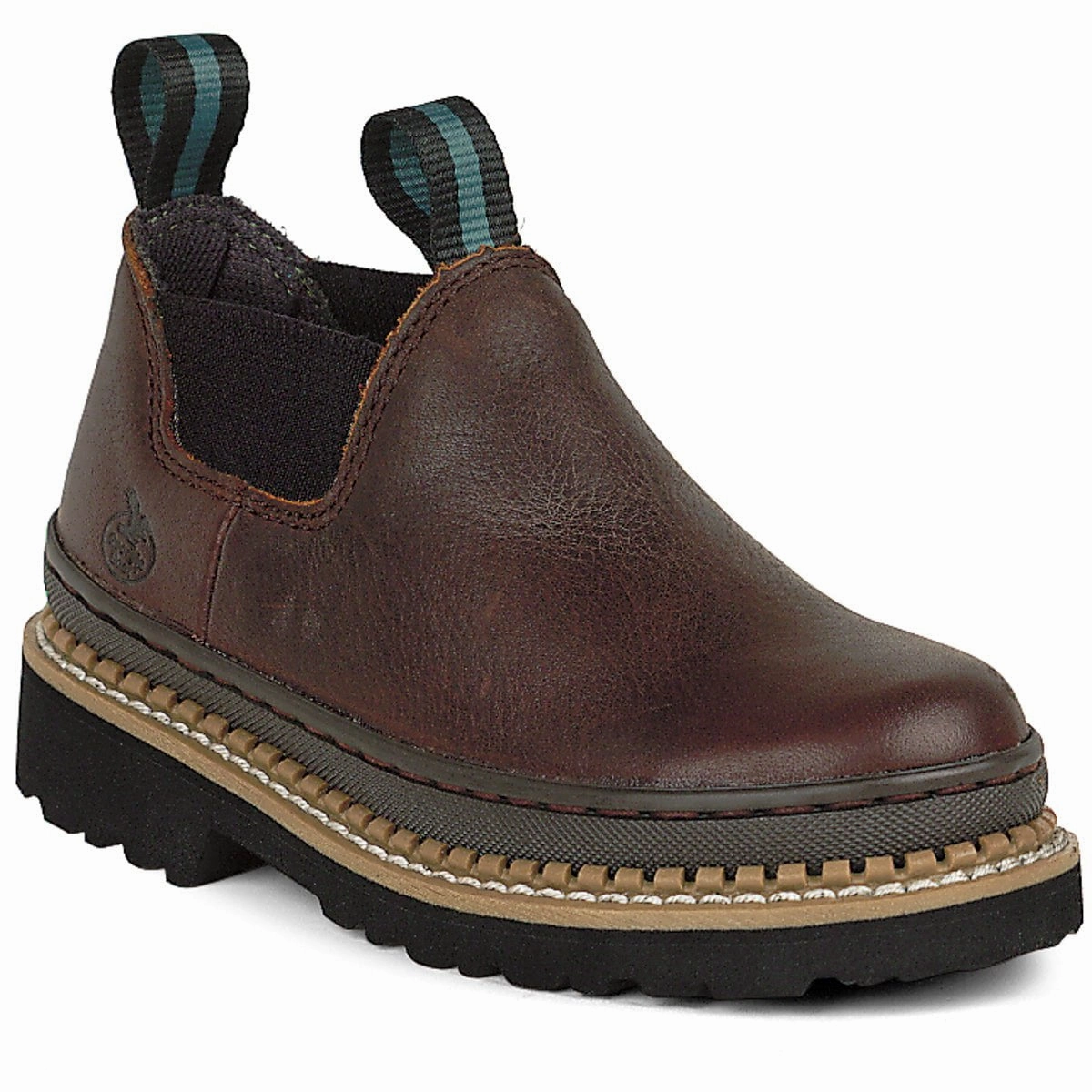 Wide Western Boots Georgia Kids Boys Soggy Brown Leather Little Giant Romeo Slip On Shoes