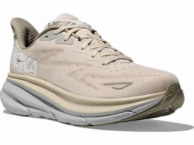 Hoka Mens Clifton 9 Wide- Oat Milk/Barley (1132210-OKB) Walking In A Characters