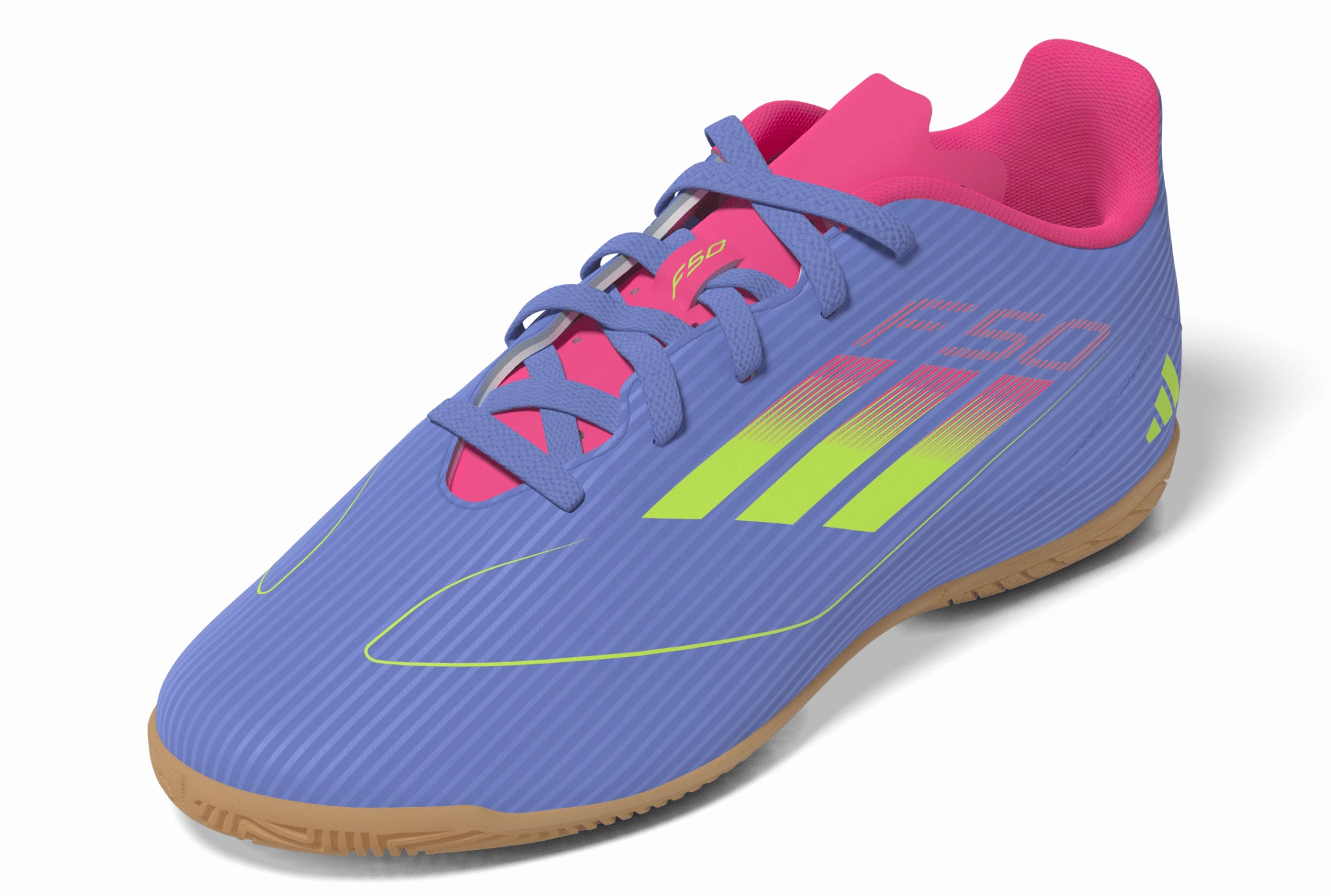 adidas F50 Club Indoor Boots Junior Blue/Lemon League Multi-ground Soccer Cleats