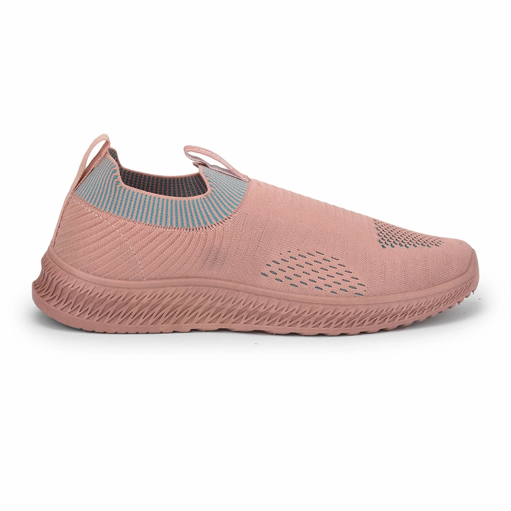 Best Running Shoe For Training Force 10 Sports Non Lacing Shoe For Ladies (Peach) GRACE-4 By Liberty