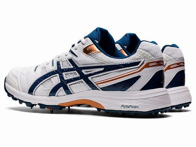 Asics Steel Toe Work Shoes Asics Men's Gel Gully 6 Cricket Shoe - White/Mako Blue