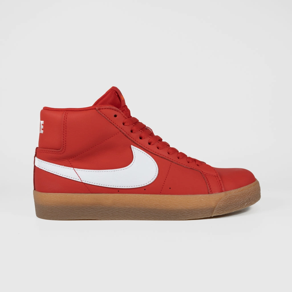 Nike SB - 'Orange Label' Blazer Mid Shoes - University Red / White - White Nike Customize Shoes