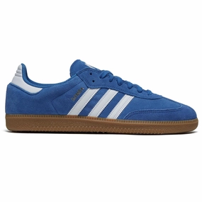 Adidas Samba ADV Shoes - Bluebird/Ftwr White/Gold Mg Skate Shoes