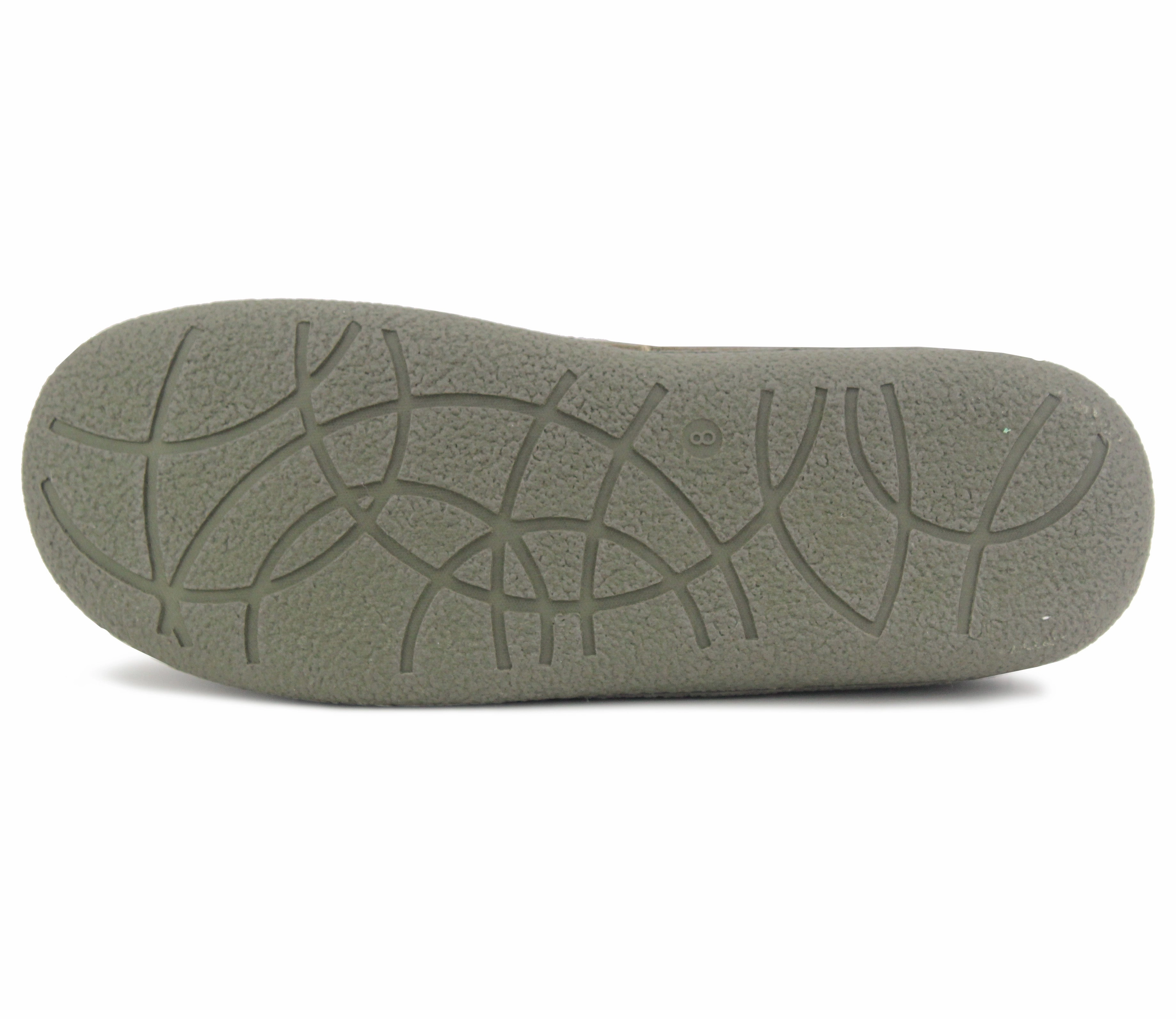 Bride Fluffy Slippers NEW HAMPSHIRE Mens Faux Fur Lined Moccasin Slippers in Khaki