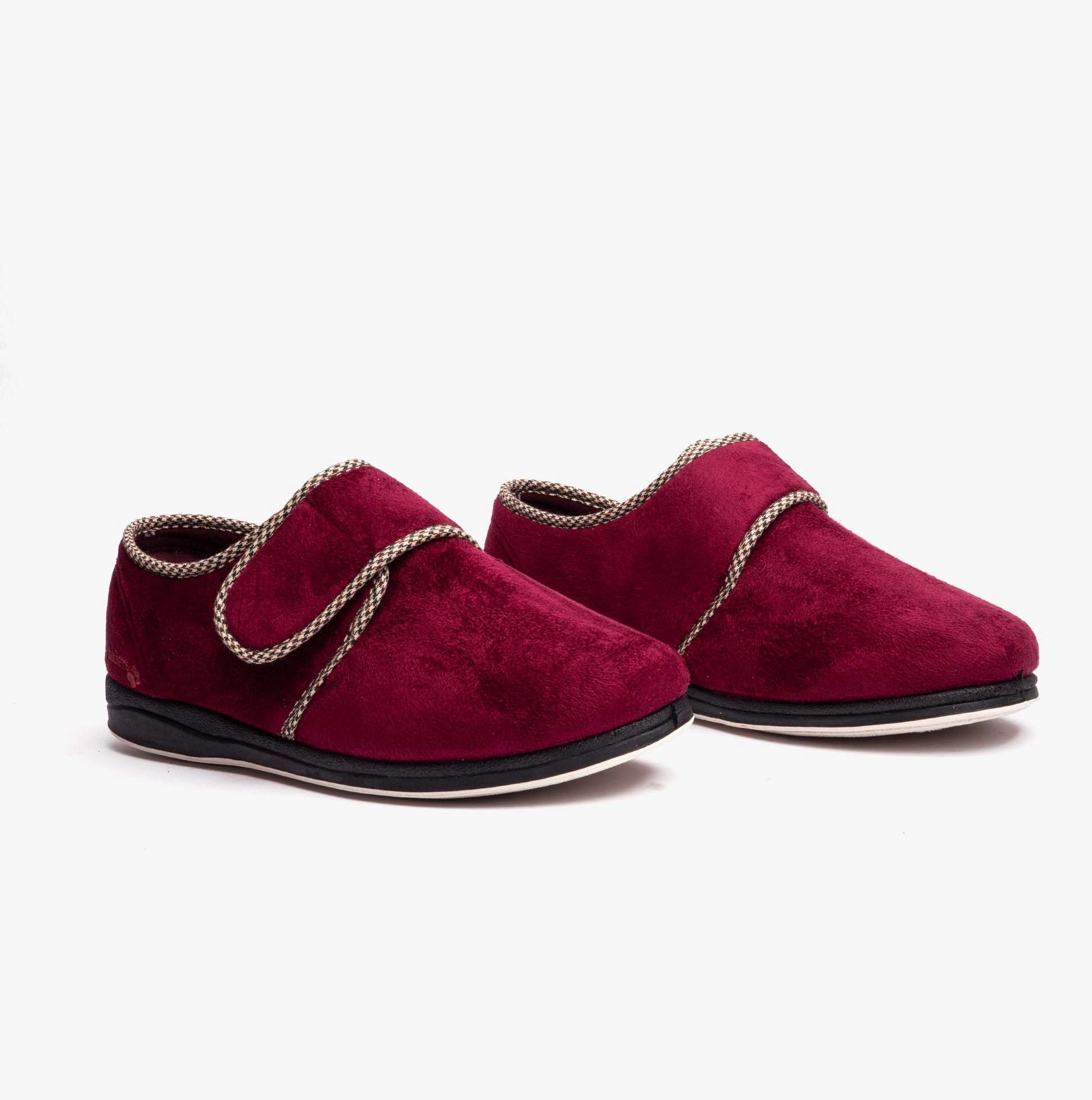 Padders HARRY (G Fit) Mens Slippers Burgundy Shoe Slippers