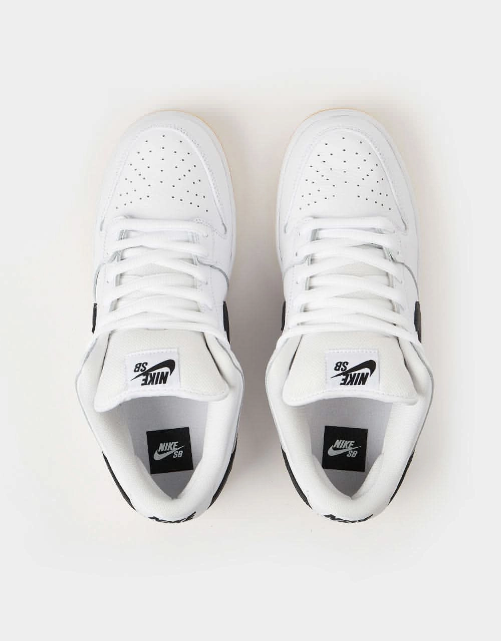Nike Magical Shoes Nike SB Dunk Low Pro Premium Skate Shoes - White/Black-White-Gum Light Brown