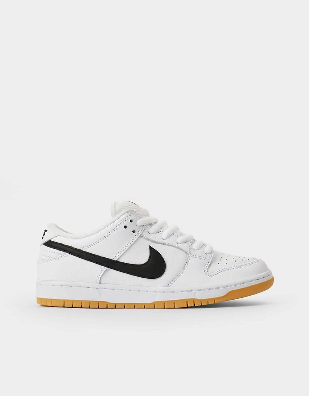 Nike Shoes With Buckle Nike SB Dunk Low Pro Premium Skate Shoes - White/Black-White-Gum Light Brown