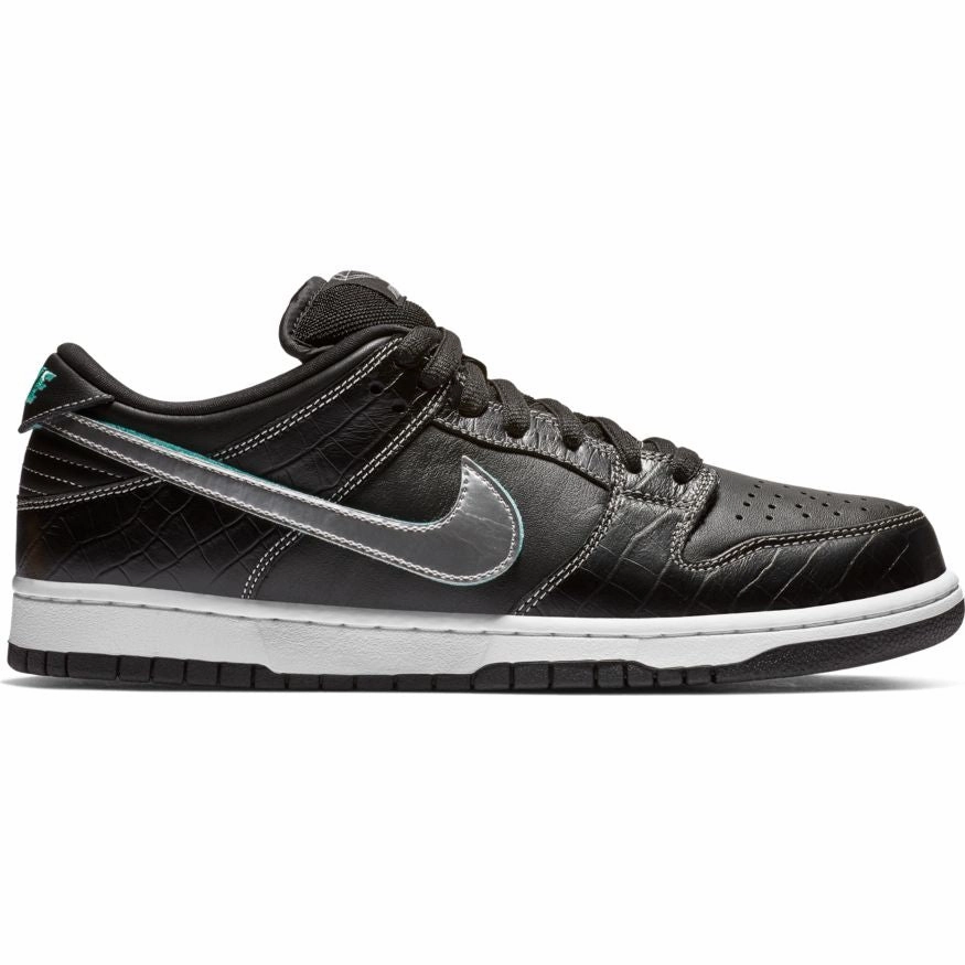 Expensive Nike Shoes Nike SB - Diamond Dunk Low Pro OG QS Shoes - Black / Chrome / Tropical Twist