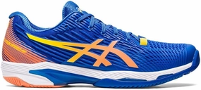 Build Your Own Asics Shoes ASICS Solution Speed FF 2 Men's Tennis Shoe for Fast Fields, Tuna Blue Sun Peach, 9.5 US
