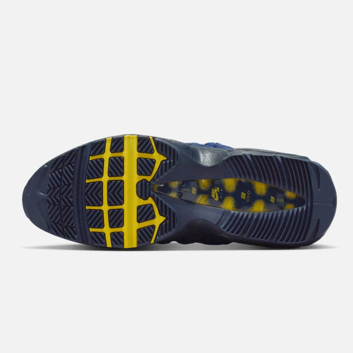 Nike SB - Eric Koston Air Max 95 Shoes - Obsidian / Speed Yellow - Midnight Navy - Navy Nike Sb Skateboarding Shoes