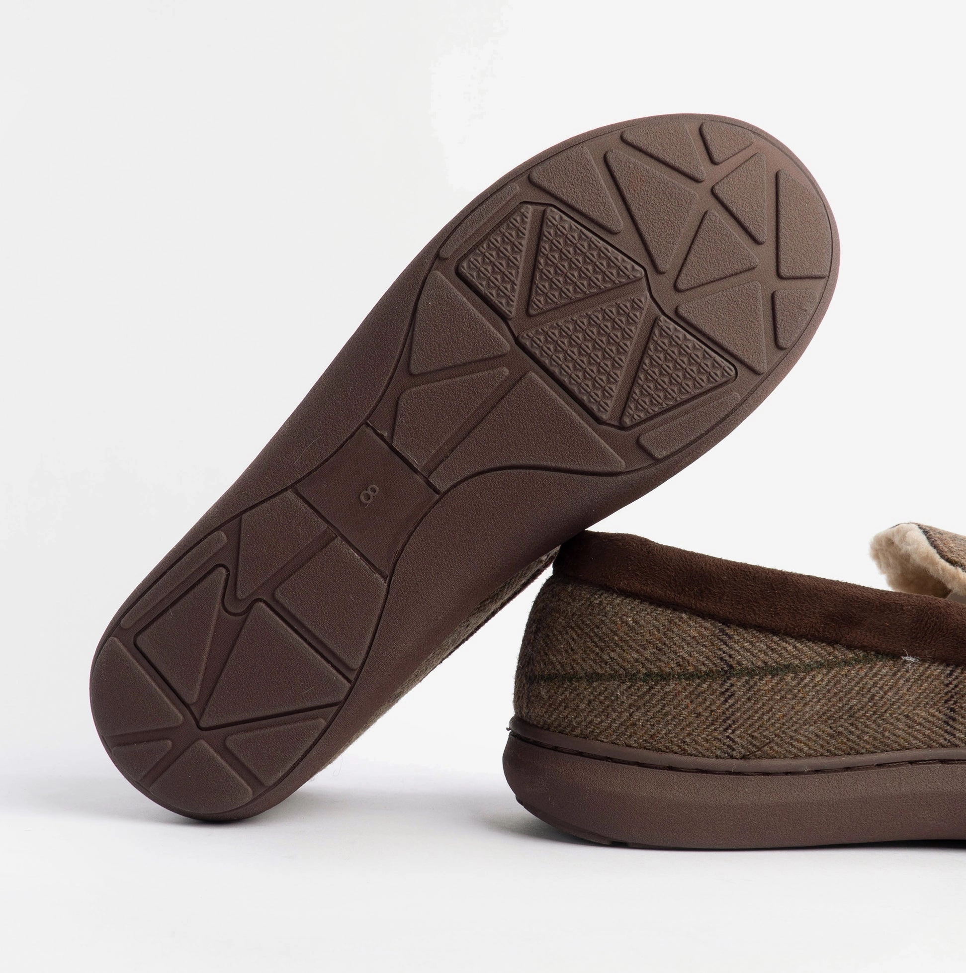 Foal Slippers Jo & Joe GLENCOE Mens Tartan Slippers Brown