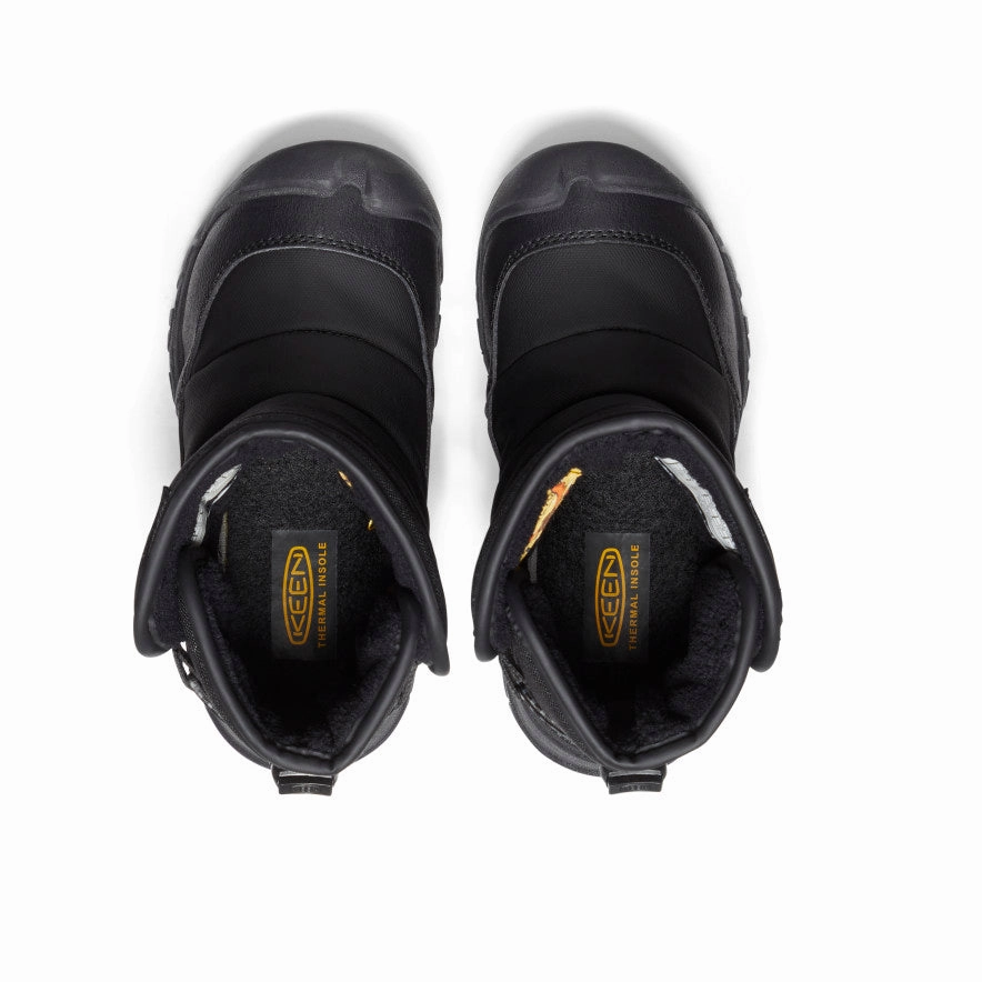 Doc Snow Boots Little Kids' Puffrider Waterproof Winter Boot  |  Black/Steel Grey