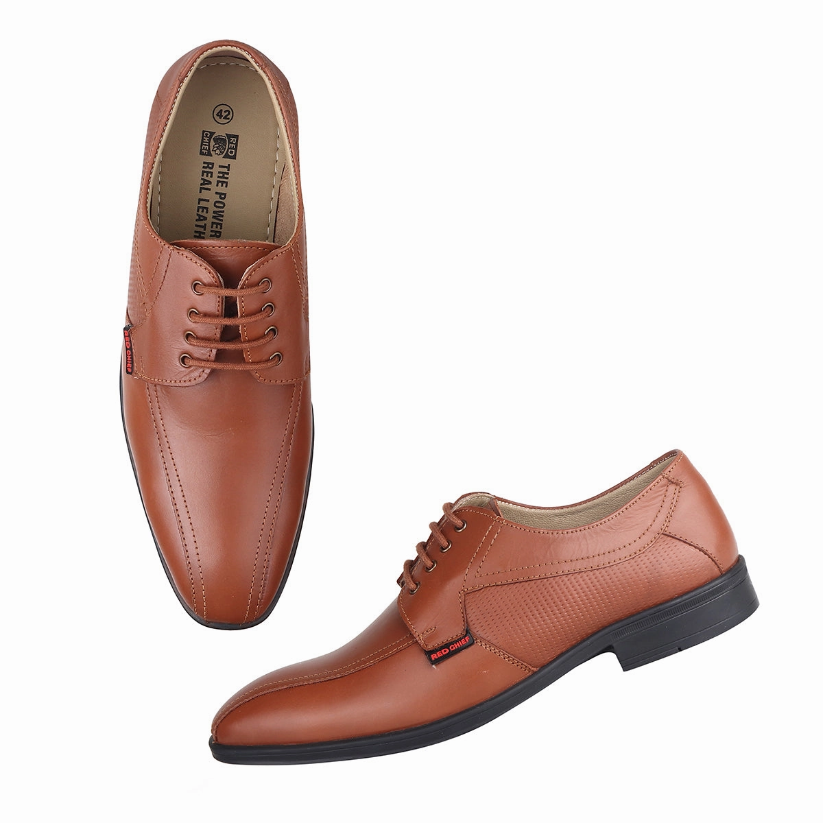 Oxford Lace-up Shoes Red Chief Tan Formal Shoes for Men RC3878 006