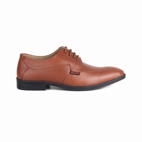 Ballerina Lace Up Shoes Red Chief Tan Formal Shoes for Men RC3878 006